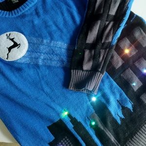 Men's Ugly Light Up Sweater Size L